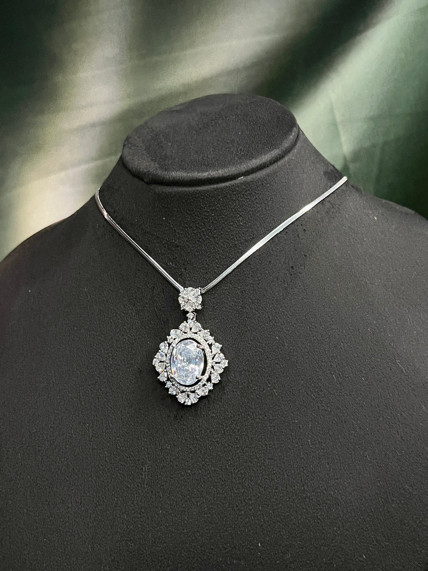 Pendant With Chain And Earring Set P0015