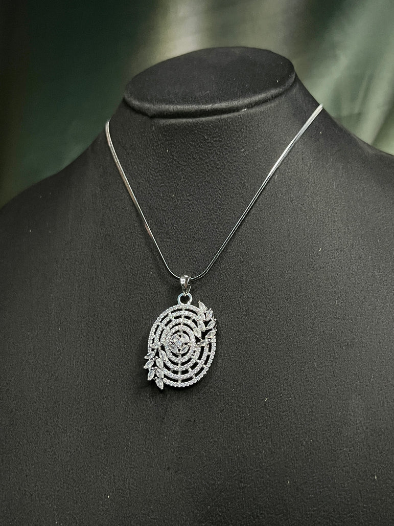 Pendant With Chain And Earring Set P0027