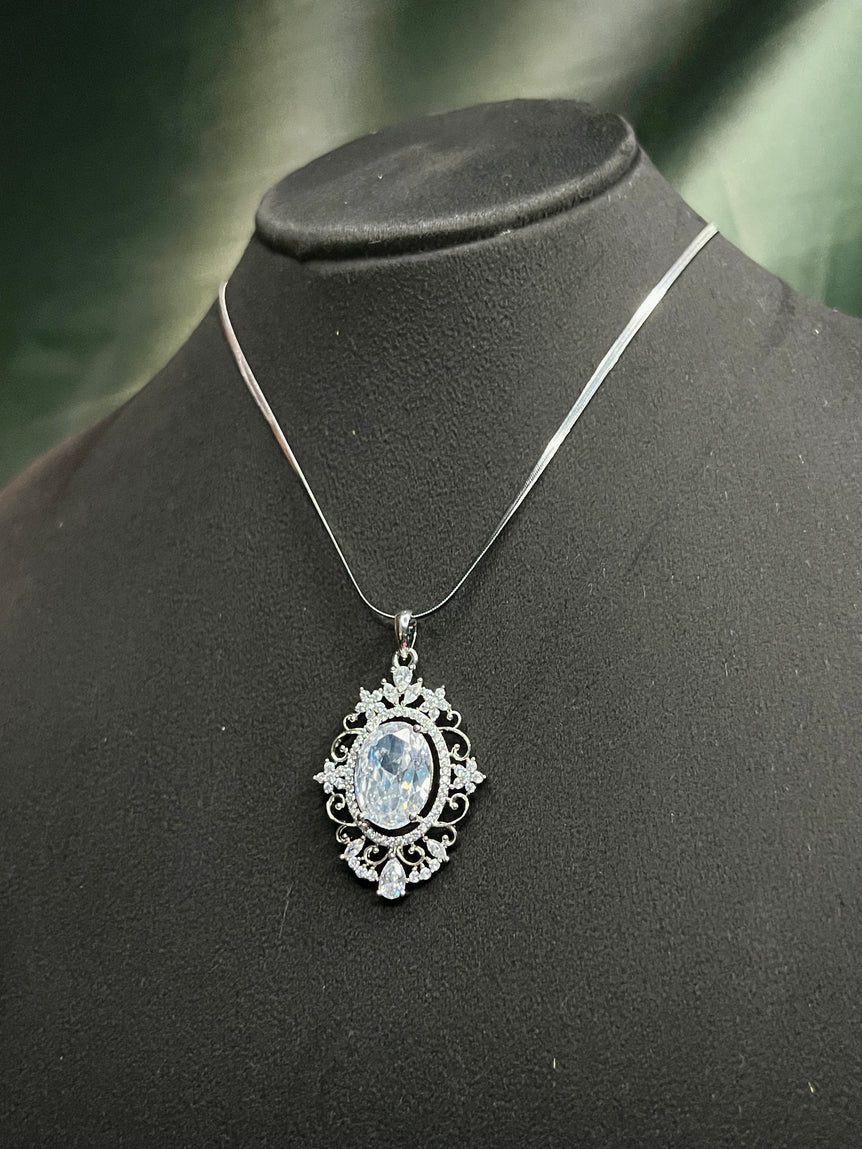 Pendant With Chain And Earring Set P0016