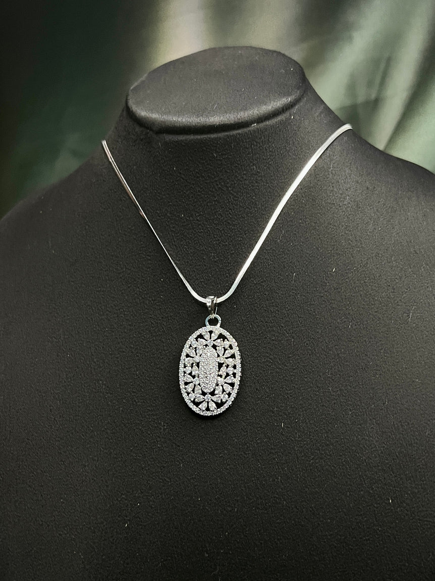Pendant With Chain And Earring Set P0018