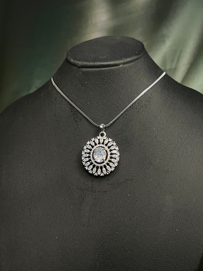 Pendant With Chain And Earring Set P0021