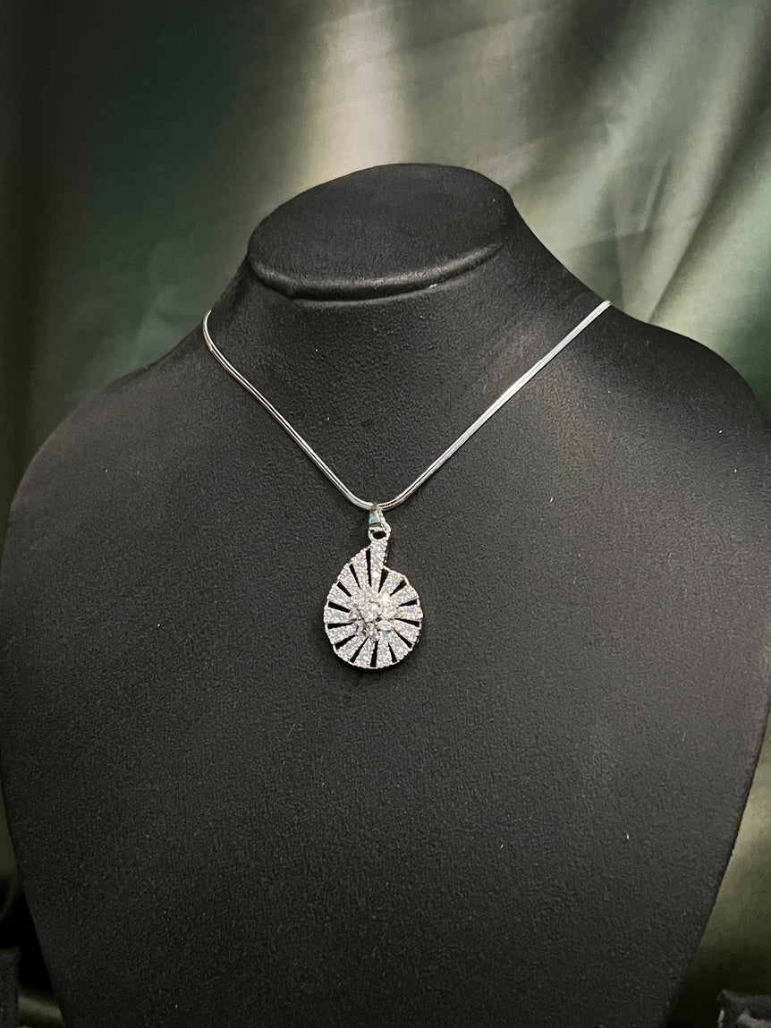 Pendant With Chain And Earring Set P0024